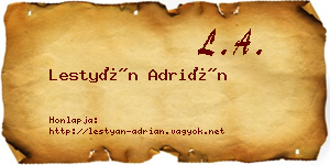 Lestyán Adrián névjegykártya