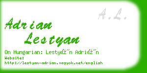 adrian lestyan business card